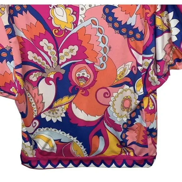 Trina Turk Psychedelic Cover Up Tunic Top Swim Dress Womens Size S NWT $152 - Picture 6 of 9